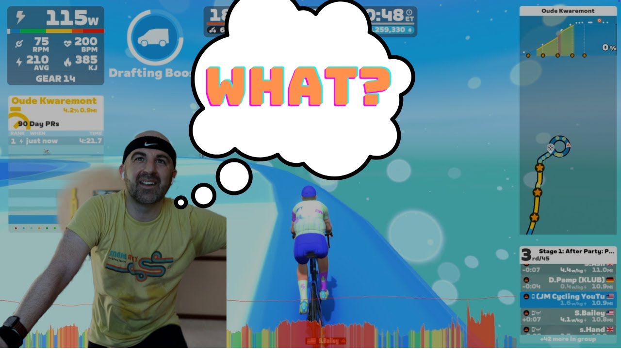 Finish line confusion! Zwift After Party Stage 1
