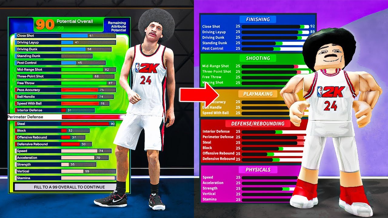 I Transferred My EXACT NBA2K Build to Roblox Basketball..