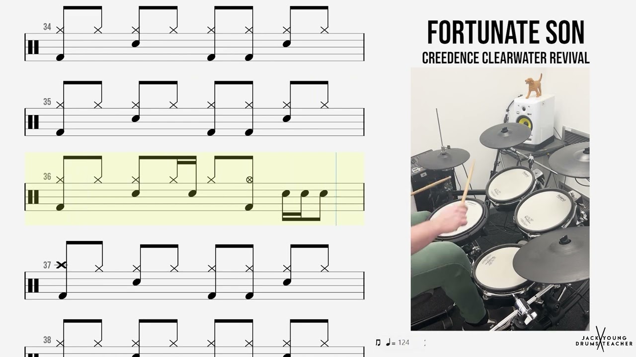 How to Play 🥁   Fortunate Son   Creedence Clearwater Revival