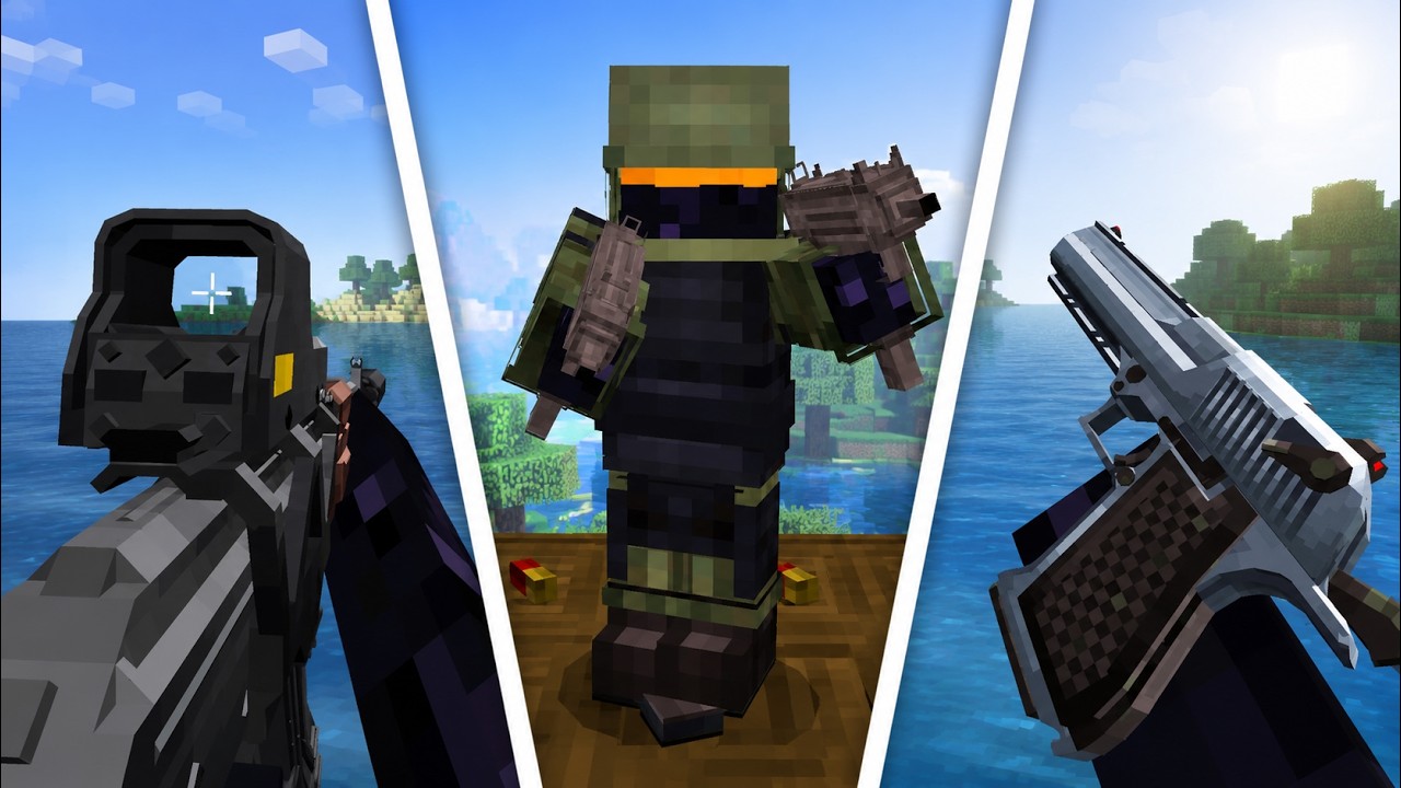 Топ-15 ЛУЧШИХ модов на оружие для Minecraft Bedrock/MCPE