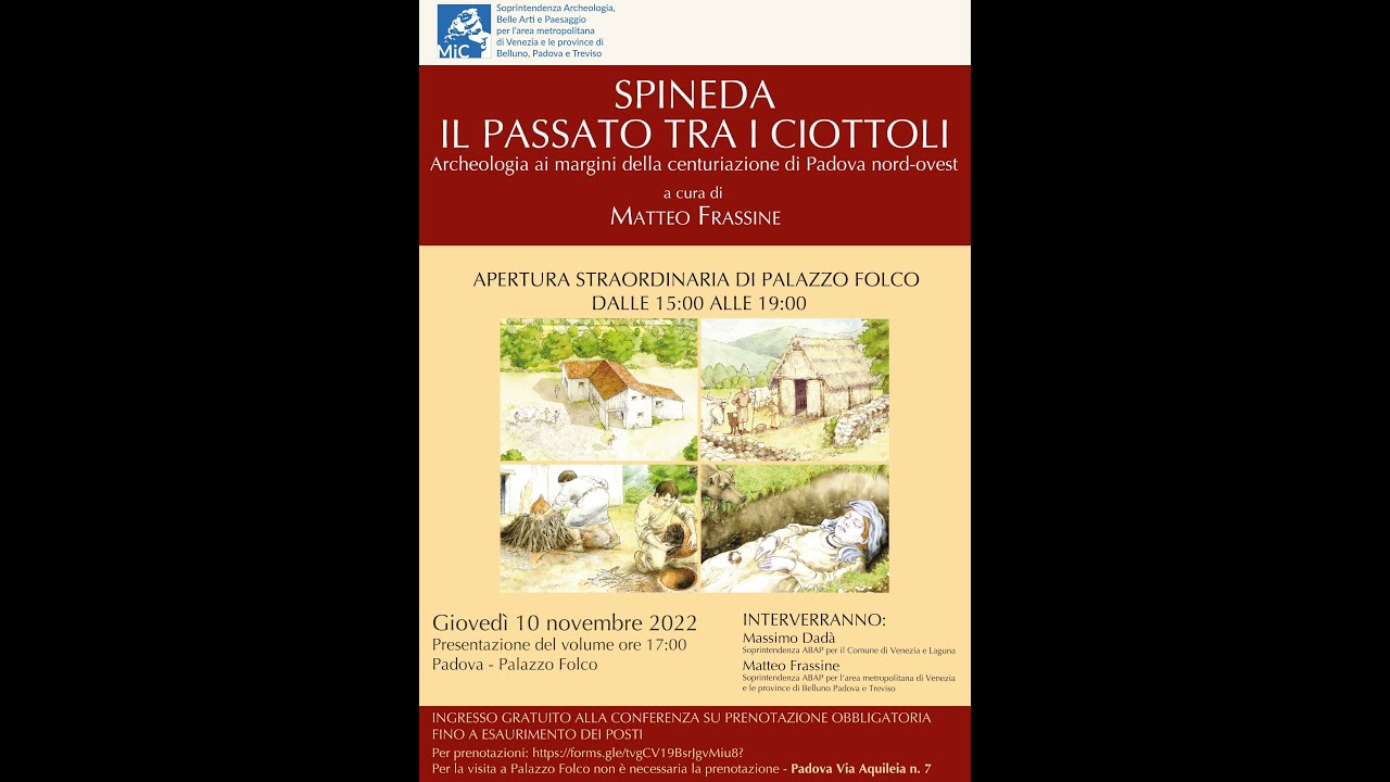 Padova, 10.11.2022 | Presentazione del volume “Spineda. Il passato tra i ciottoli"
