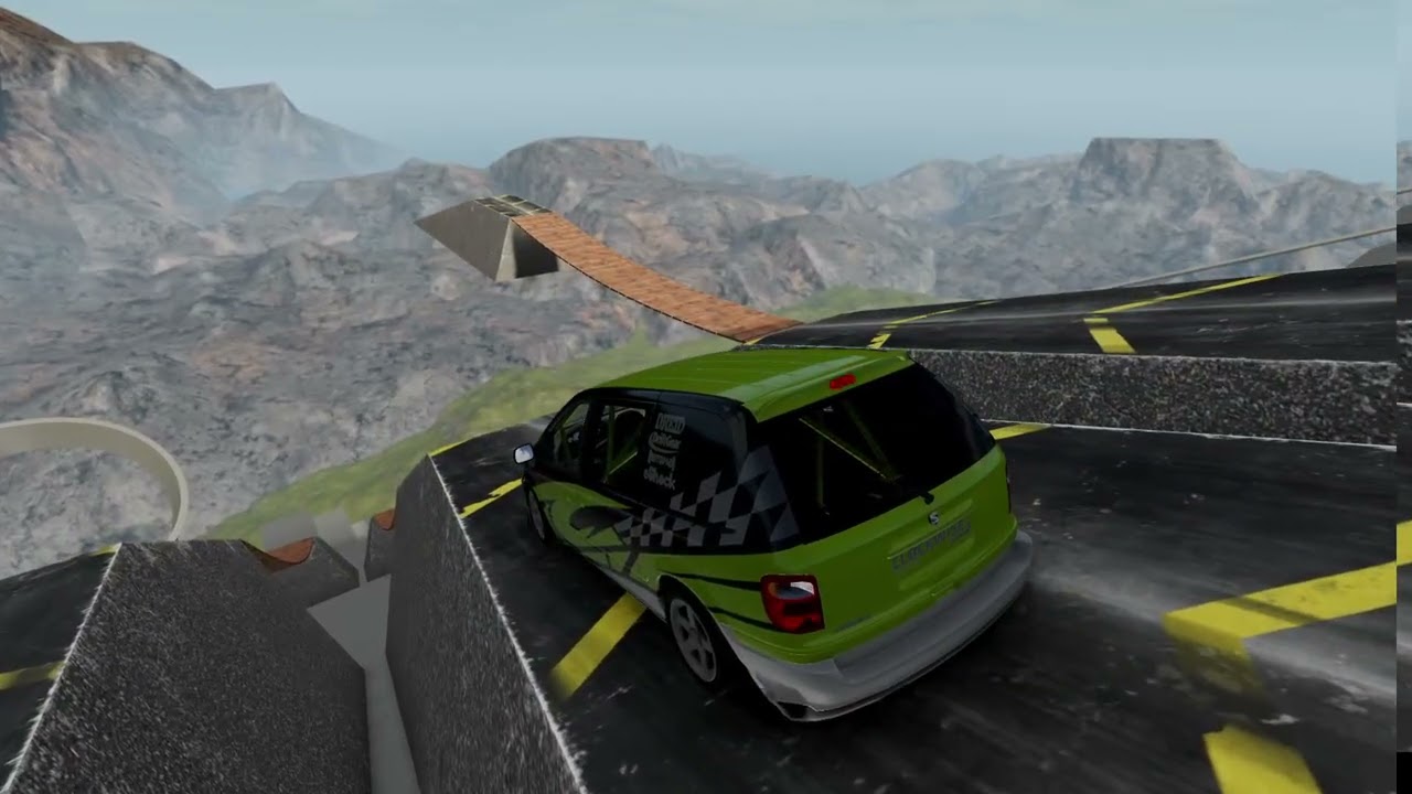 Crash fall against bridge #beamngdrive