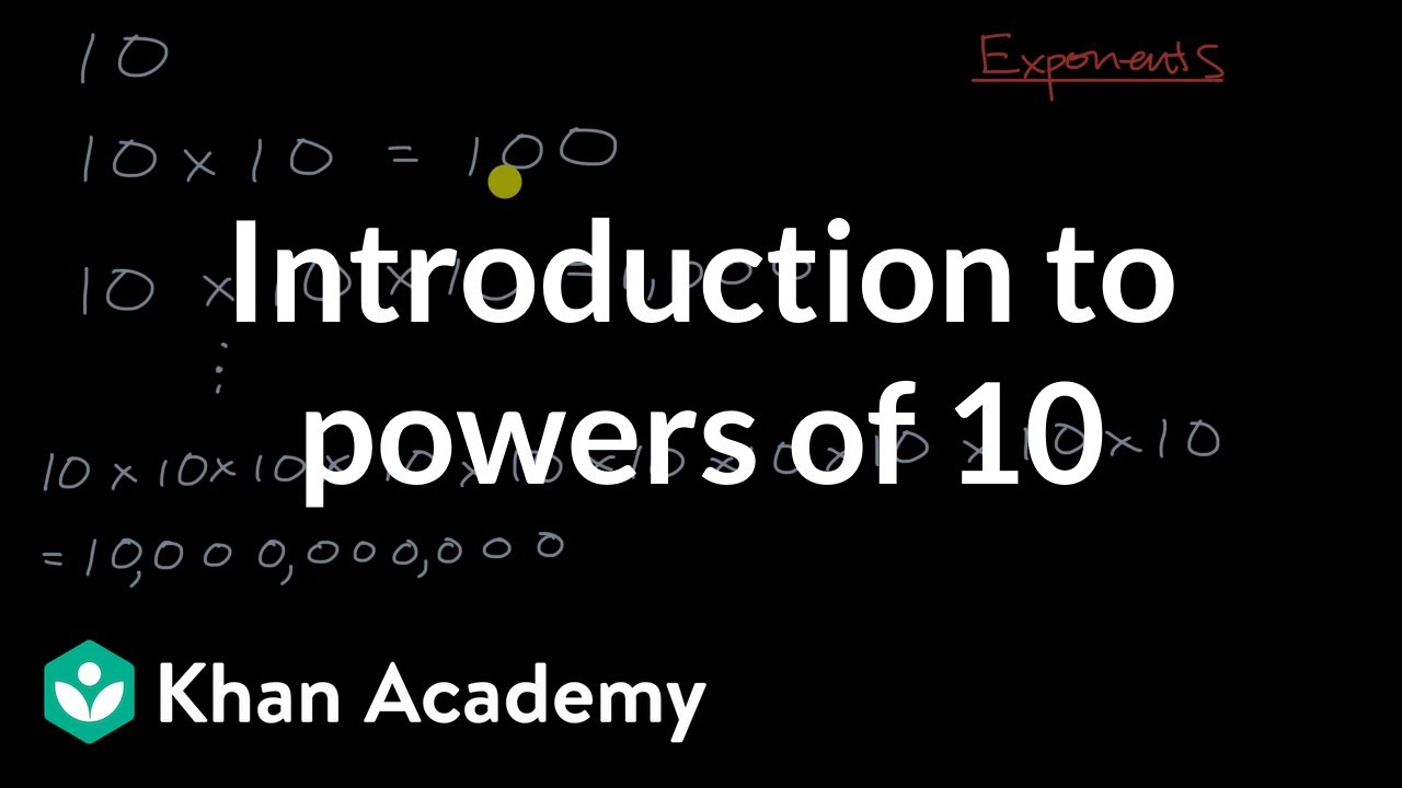 Introduction to powers of 10