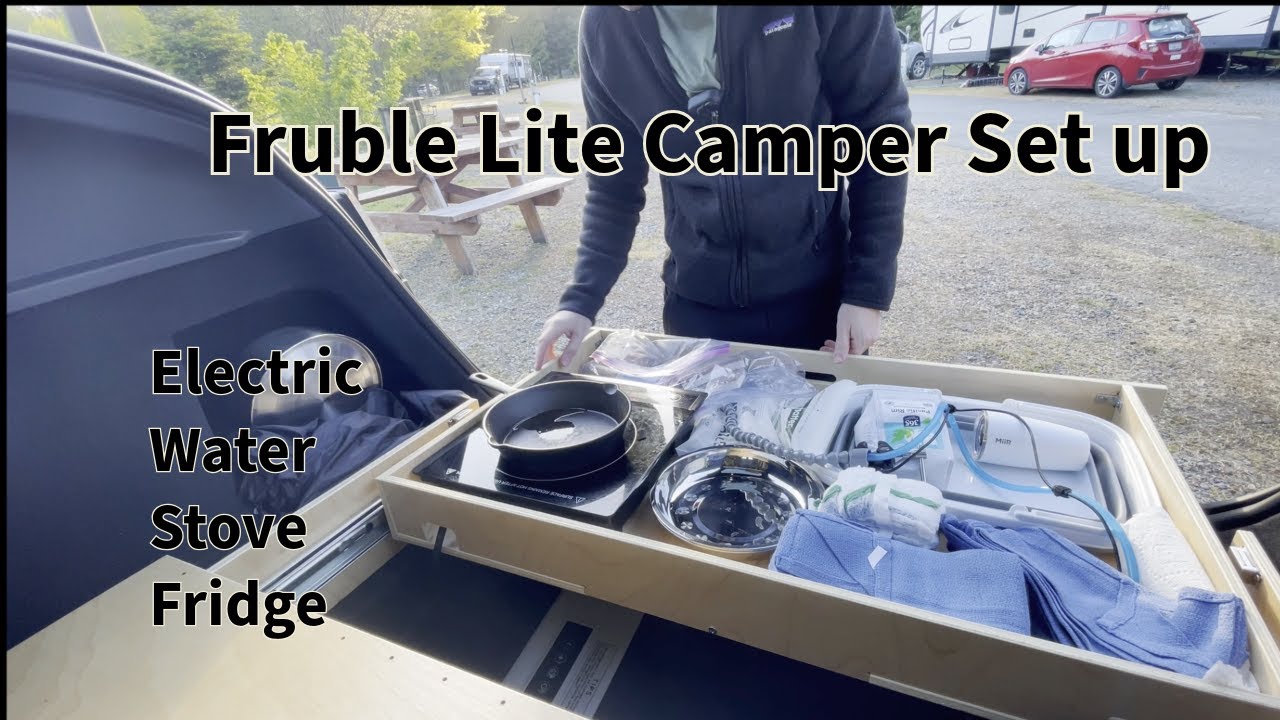 Fruble Lite Tesla Model Y Camper Setup and Use in a Campground