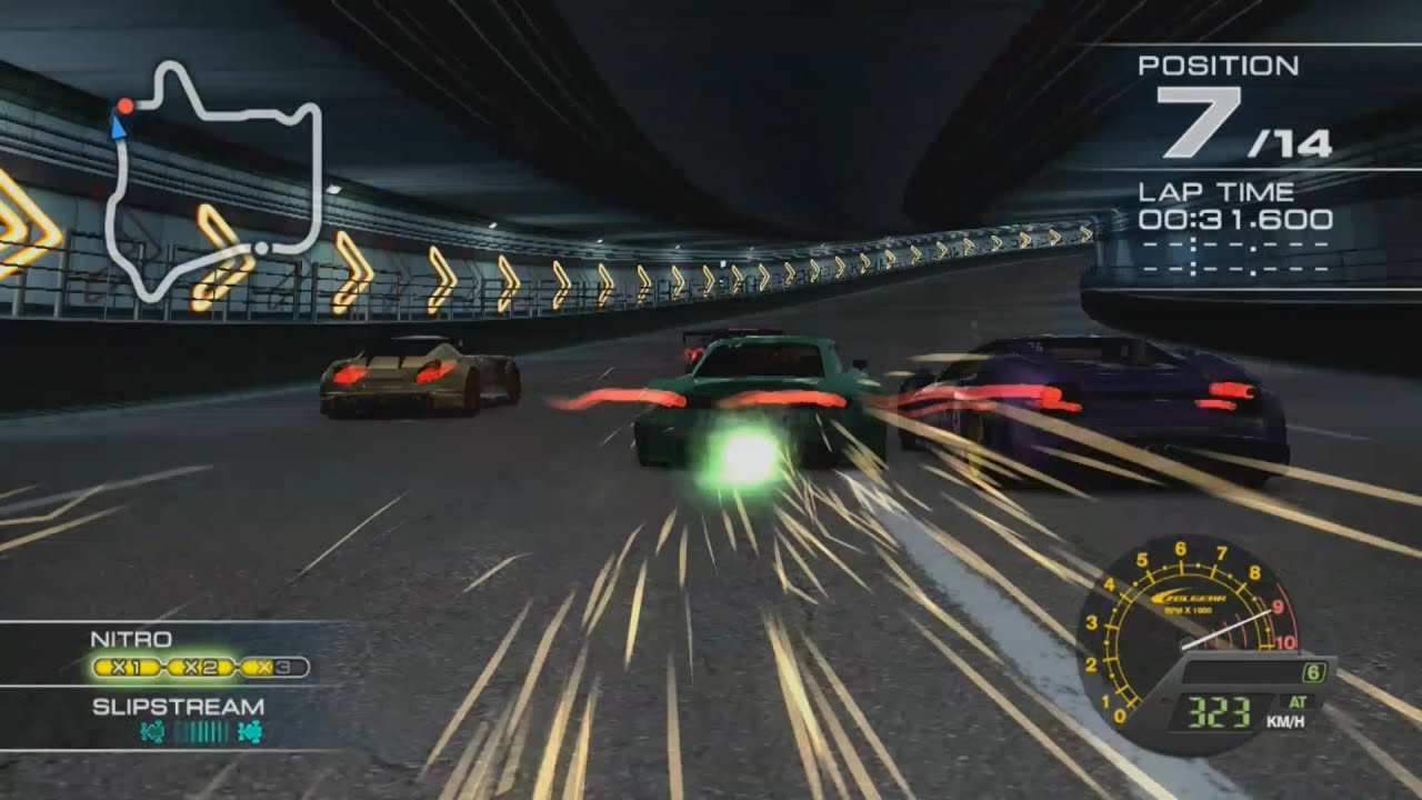 Ridge Racer 7 Maker's Trial DRUAGA with Bisonte at Downtown Rave City R [Driver's view]