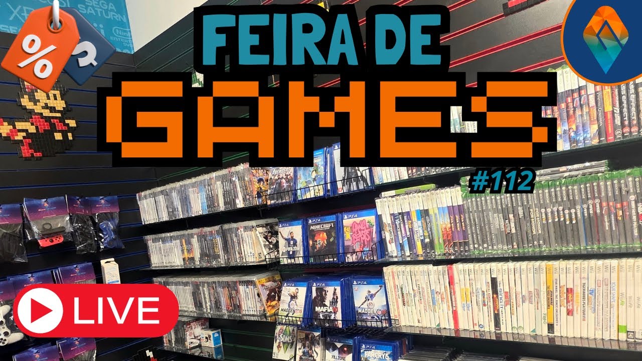 🎮 FEIRA DE GAMES AO VIVO #112 Descontos Exclusivos em Videogames e Acessórios Retrô
