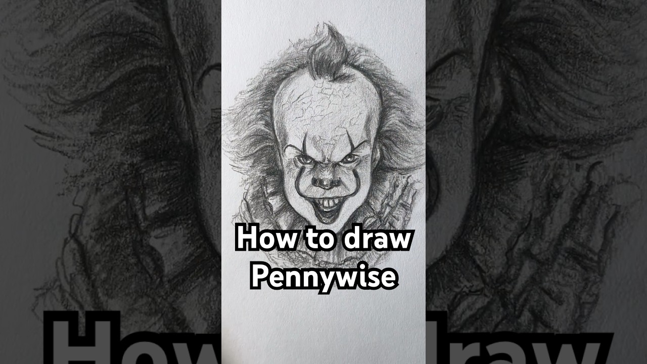 How to draw Pennywise! Easy! #pennywise #art #horror #halloween