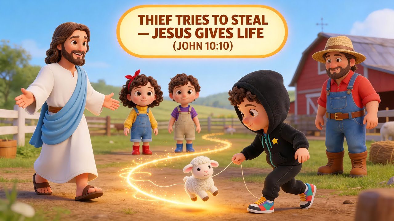 Thief in the Farm | The Thief Comes to Steal (John 10:10) | Kids Bible Song | Sunday School Song