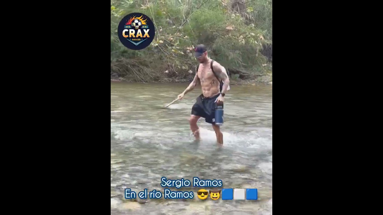 Sergio Ramos, en el r&iacute;o Ramos 🟦⬜🟦🤠  Allende Nuevo le&oacute;n #rayados #crax #monterrey #sergioramos