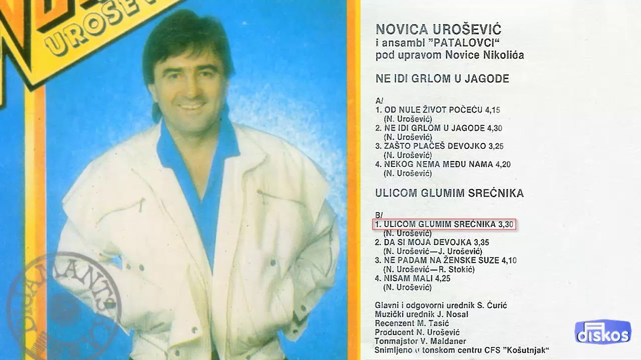 Novica Urosevic - Ulicom glumim srecnika - (Audio 1986)