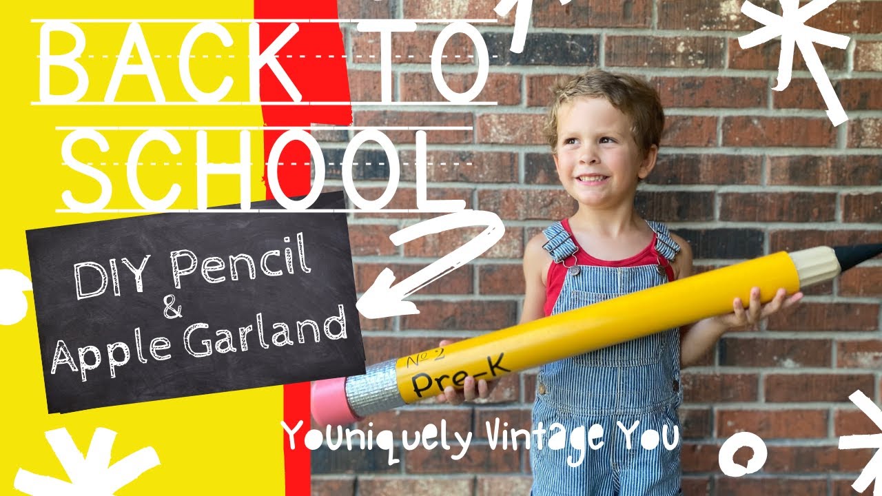 Cute DIY Back to School Pencil and Apple Garland SUPER EASY & CHEAP