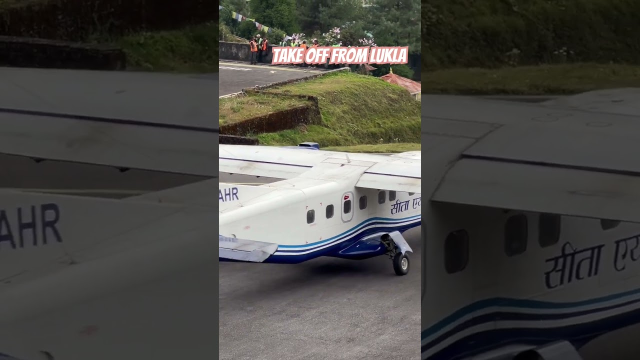 Sita Air Donier 228 Take Off from Lukla Tenzing Hillary Airport