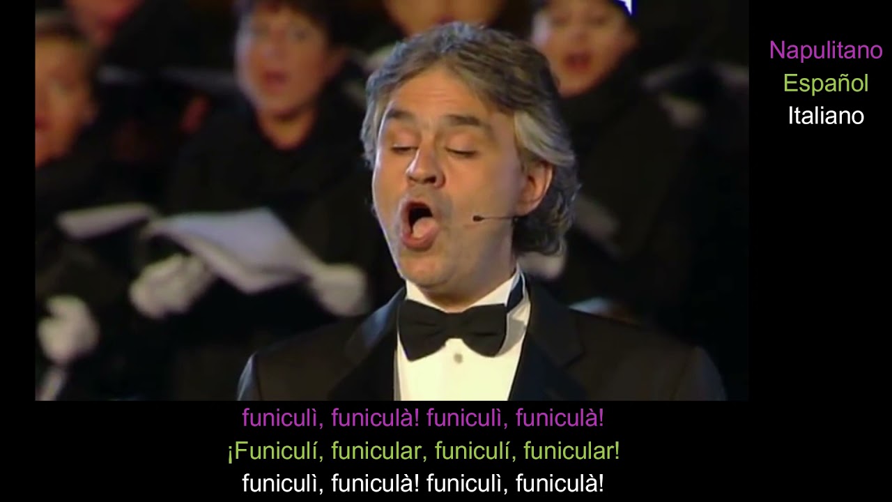 Andrea Bocelli - Funiculì, funiculà - subtitulos en español/italiano/napolitano - 2008