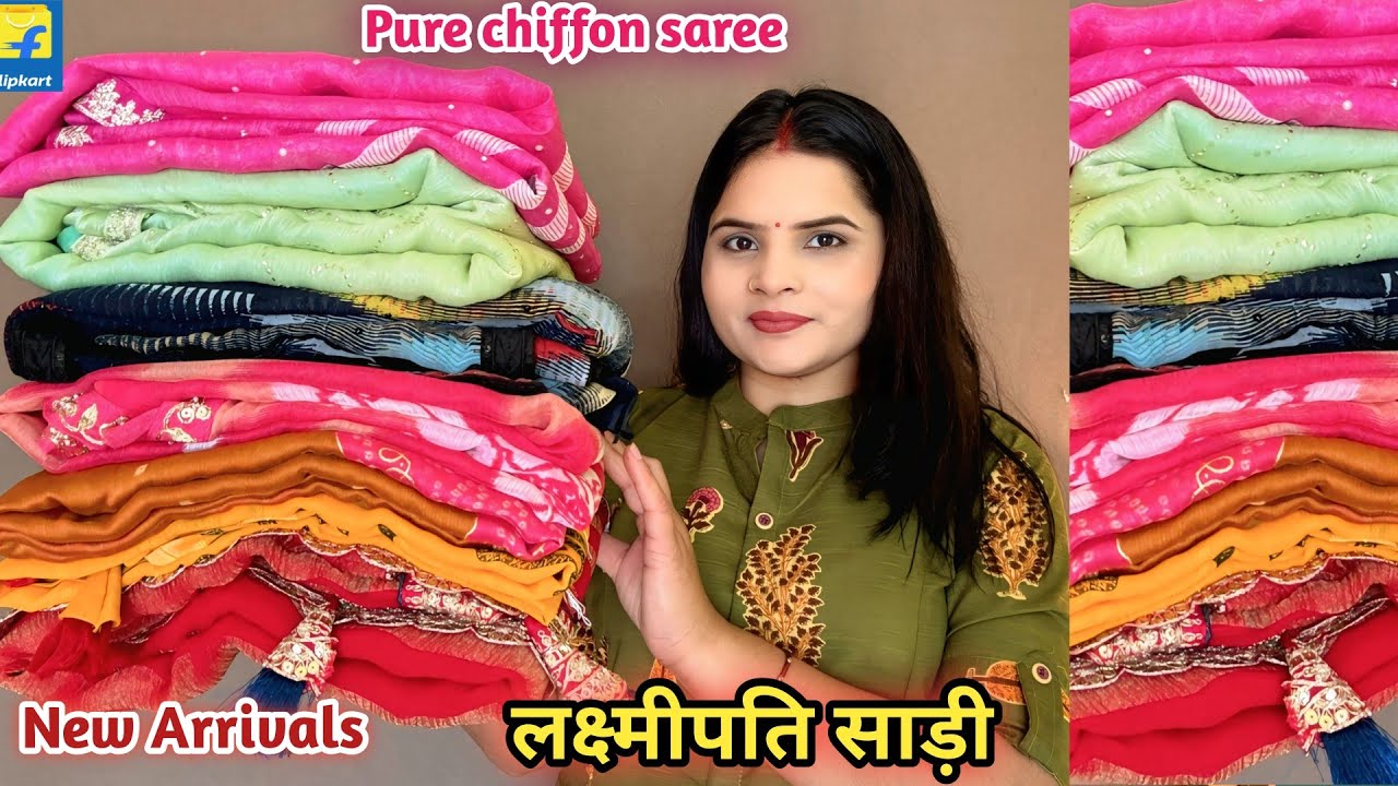 lakshmipati Saree Haul | New Arrival ✨️ Saree | Pure chiffon saree | Georgette Sarees |Try-On #saree