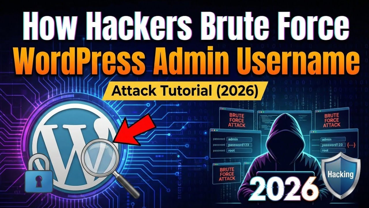How Hackers Brute Force WordPress Admin Username | Attack Tutorial (2026)