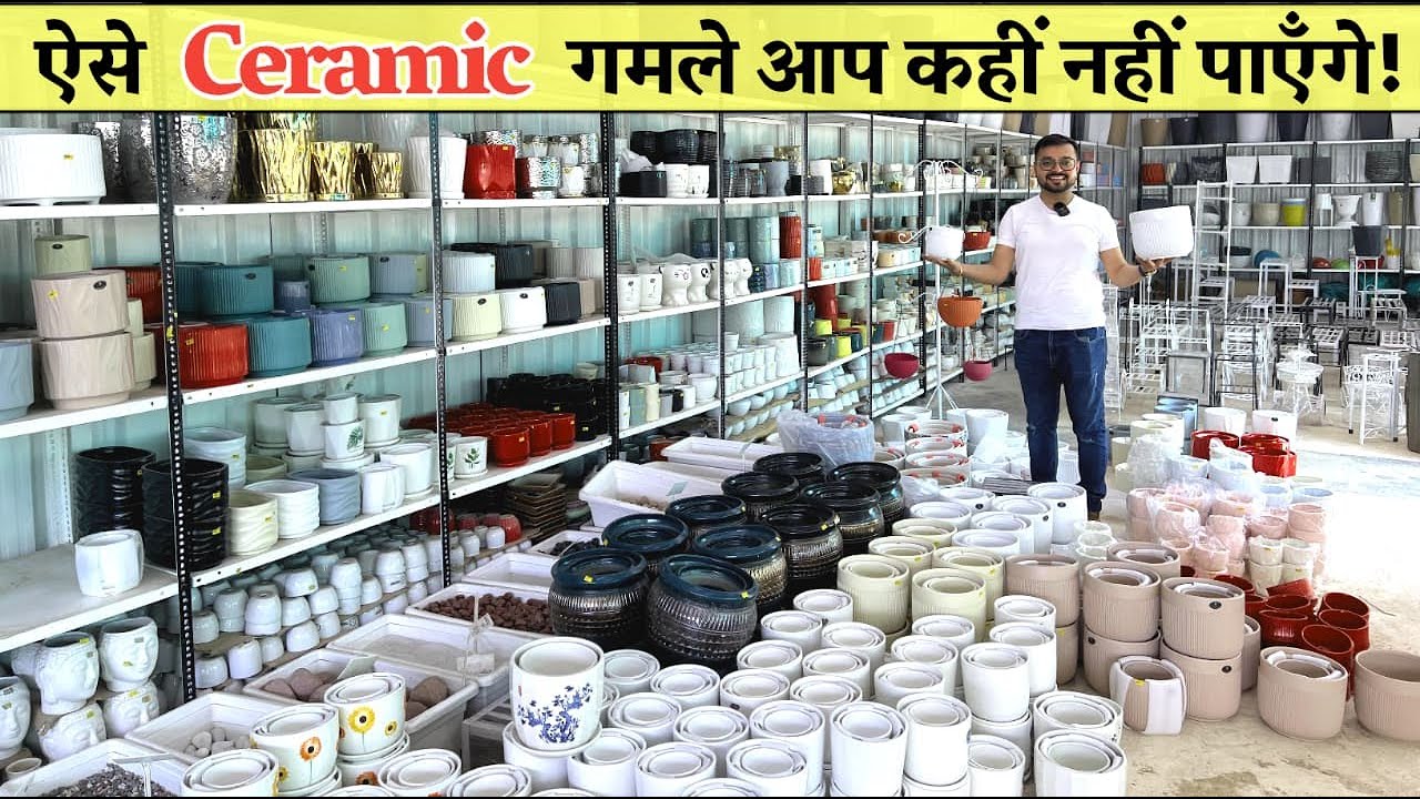 Ceramic गमले जो कहीं नहीं मिलेंगे! 🌿 Super Quality Pots & Planters – Big & Small Sizes!