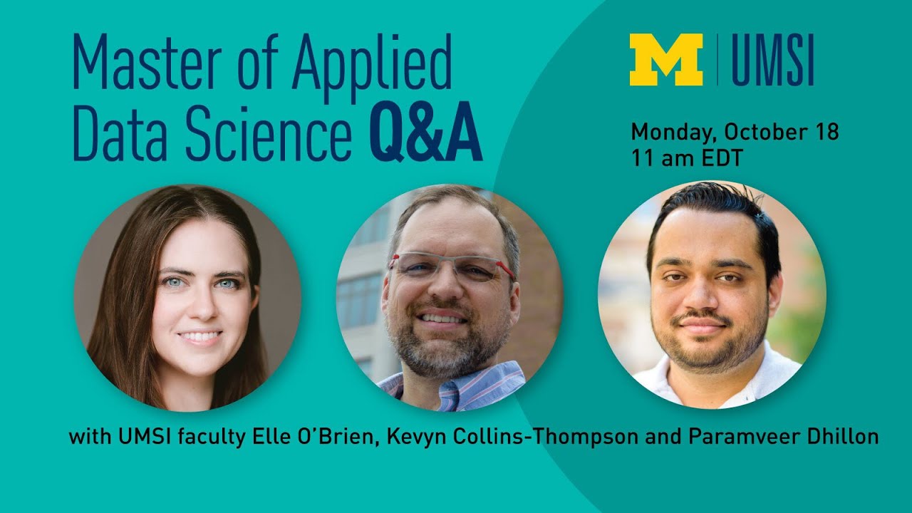 Master of Applied Data Science Live Q&A with faculty