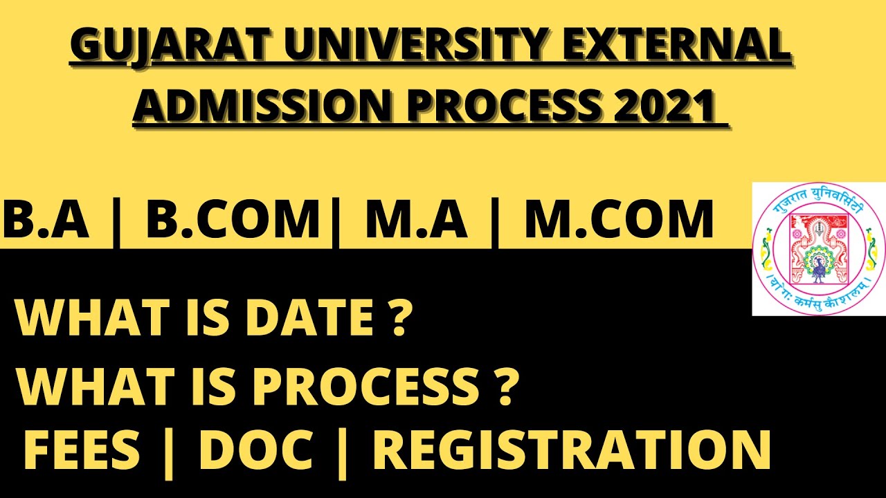 Gujarat University External Admission 2021 | BCOM | BA | MCOM | MA  #GUAdmission Full Process 2021