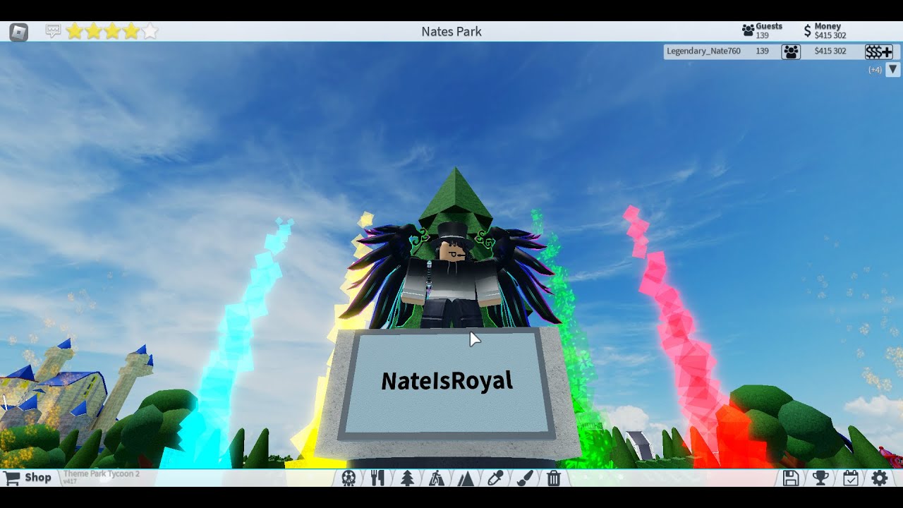 Theme Park Tycoon 2 Fireworks Show Of My Park Still In Progress