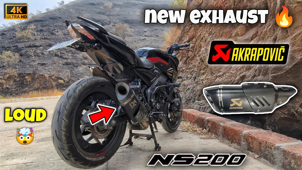 NS200 + Akrapovič 🔥 The Loudest Combo Ever? 🔊 Akrapovič on my NS200!  #motovlog#modified 