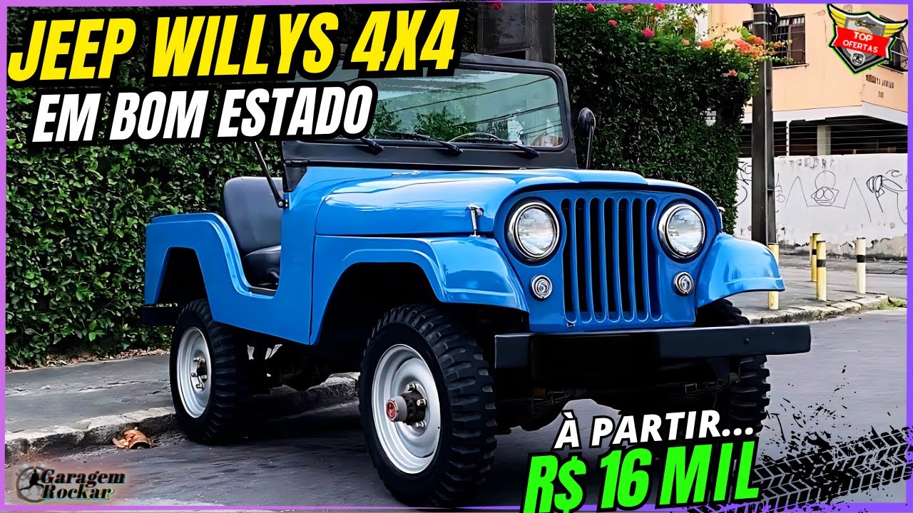 4X4 RAIZ TOP OFERTAS do CLÁSSICO JEEP WILLYS em BOM ESTADO À PARTIR DE 16 MIL #jeepwillys #jeep4x4