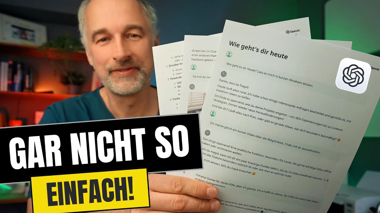 ChatGPT Chats ausdrucken – das ist ECHT ein Problem!