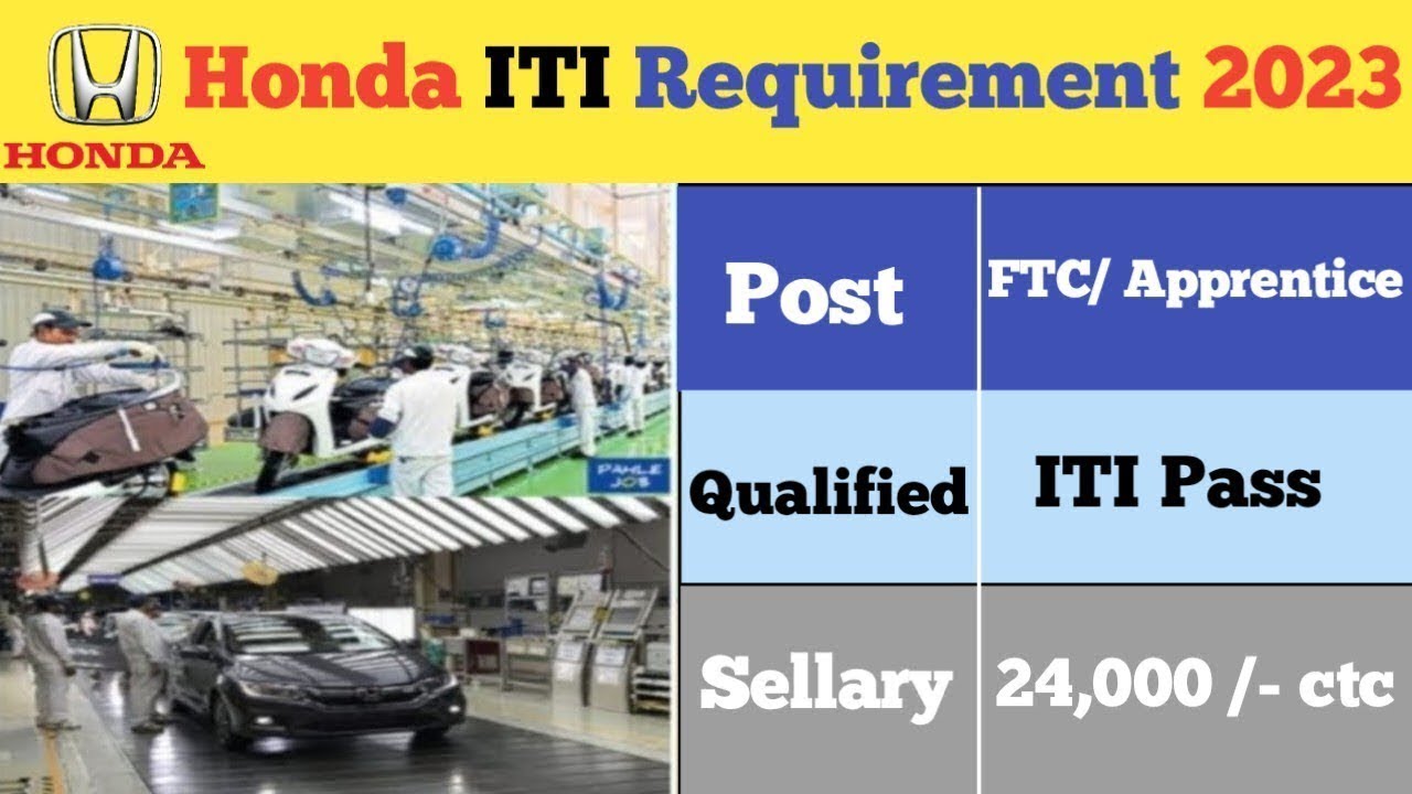 Honda Car ITI Jobs Recruitment | Campus Placement 2023 | Honda car Latest job #honda_car_campus