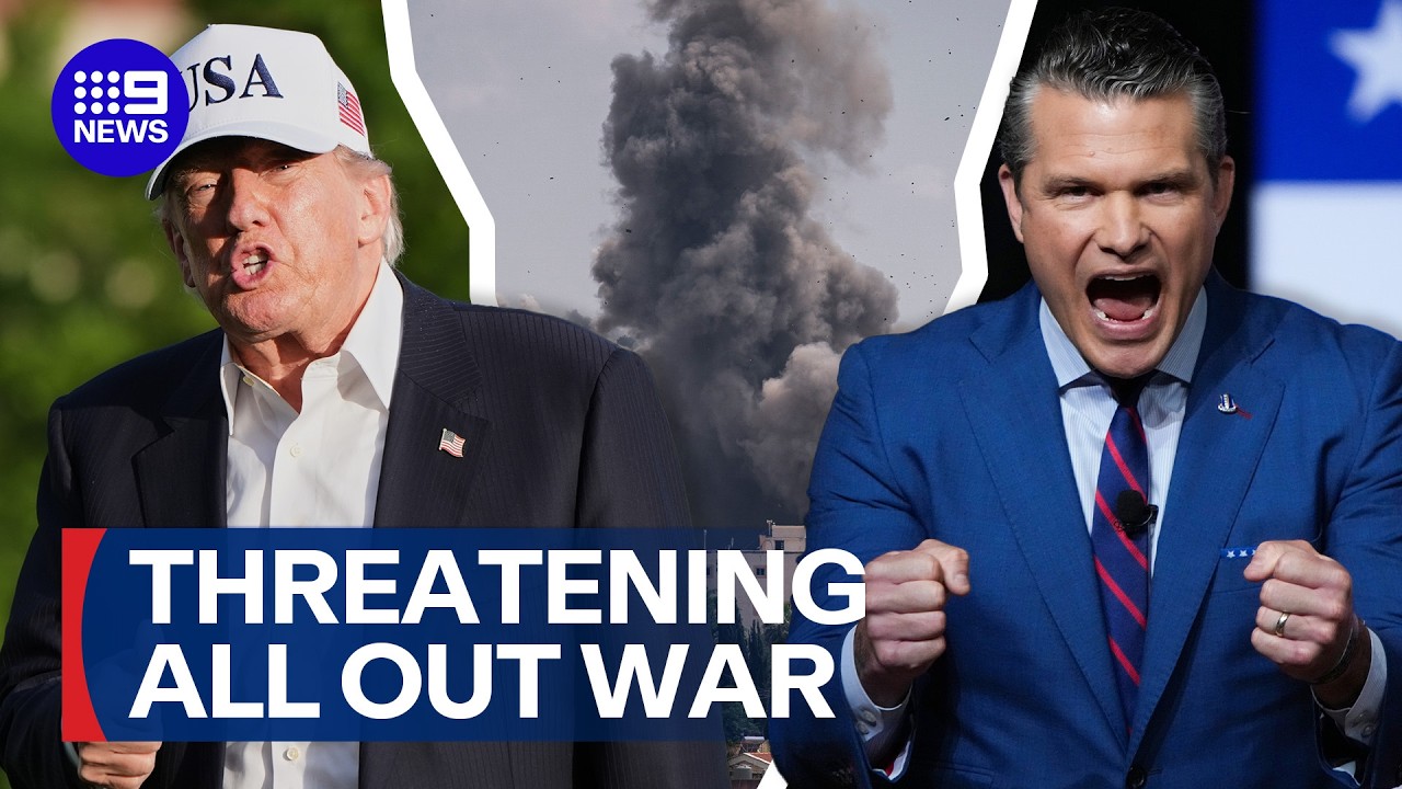 'Bomb the *** out of them': Trump's bold threat as patience for peace wears thin | 9 News Australia
