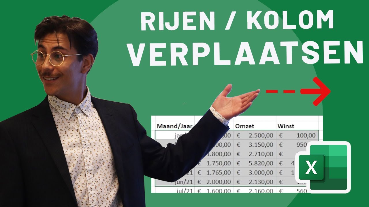 Rijen en kolommen verplaatsen in Excel