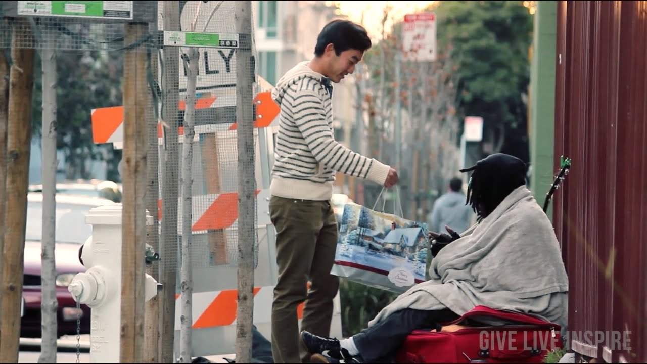 Giving Christmas Presents to Homeless People