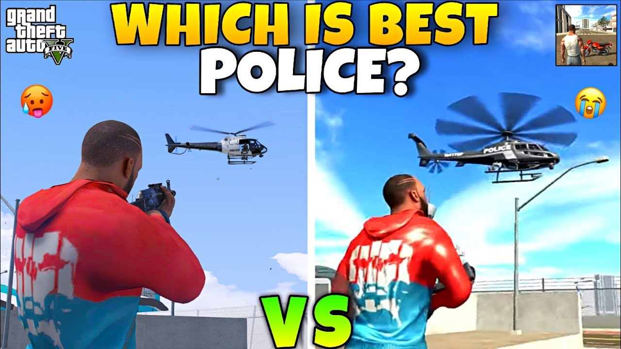Indian Bikes Driving 3D Vs Gta 5 Mode Police😱 Which is Best Helicopter?🤔 Police Helicopter Update🤩