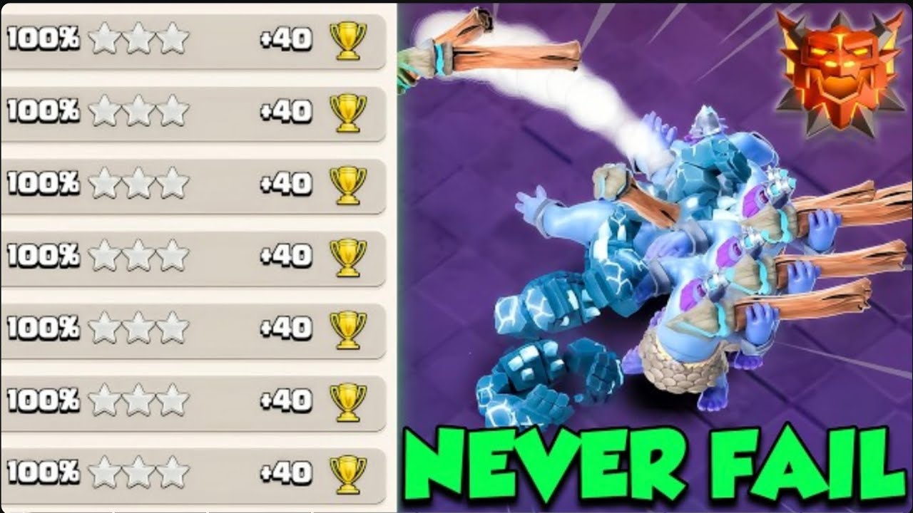 This is the strongest strategy of the season with 5724 trophies - 18 and 17 - Clash of Clans