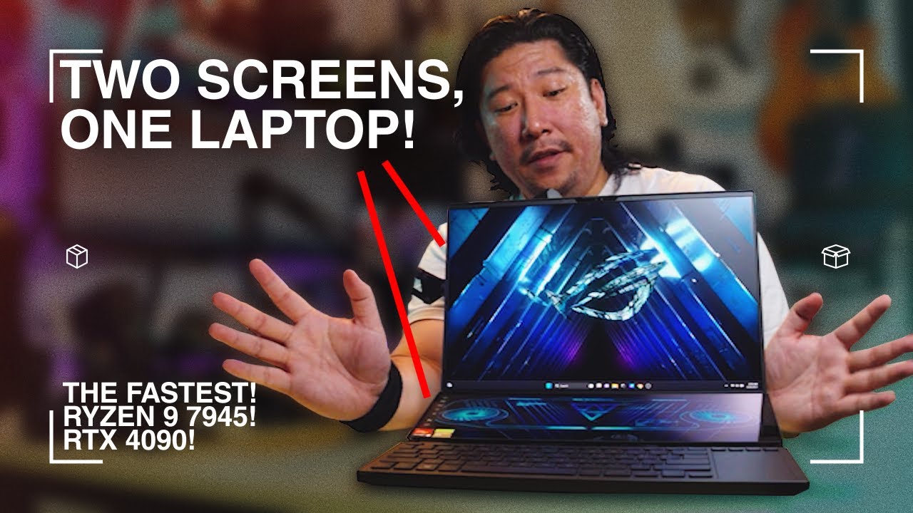 Два экрана! Ryzen 9 7945HX! RTX 4090! В ноутбуке! | ROG Zephyrus Duo 16 2023