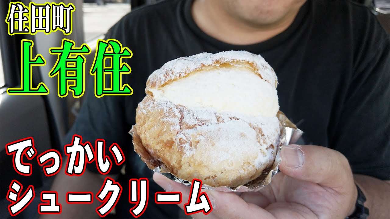 住田町上有住をひとり歩き／クリームたっぷりシュークリーム【岩手県】