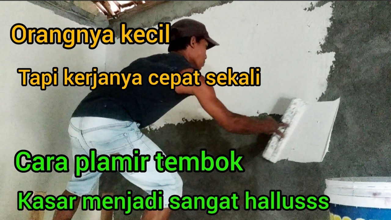 cara plamir tembok dengan cepat dan halus @Hauranino