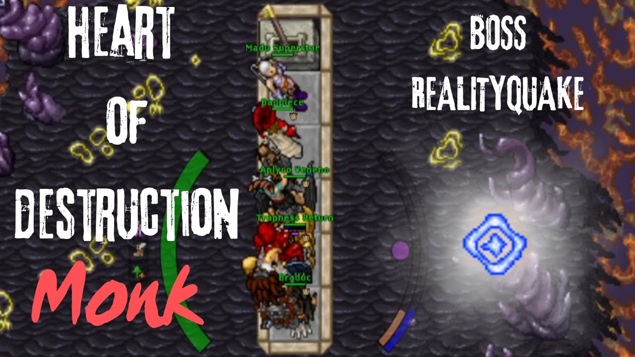 TIBIA GLOBAL MONK 670 - HEART OF DESTRUCTION - BOSS GT REALITYQUAKE