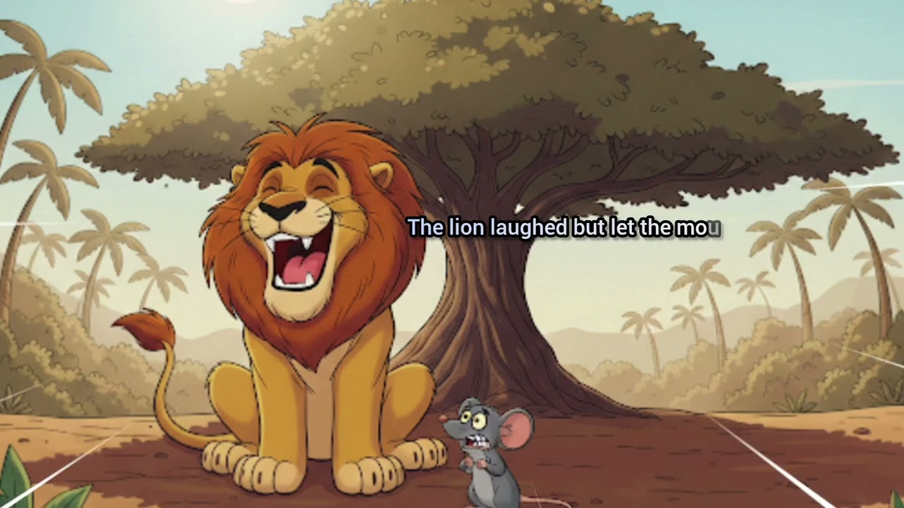 🦁The lion and the little mouse 🐭//Story telling #subscribe #story #viral