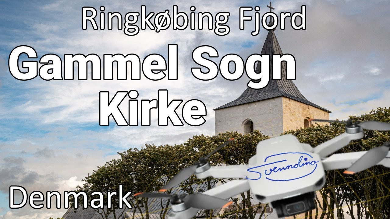 Ringkøbing Fjord | Gammel Sogn Kirke | Nice Sunny Afternoon | Aerial Flight | DJI Mini 2 | 4K Video