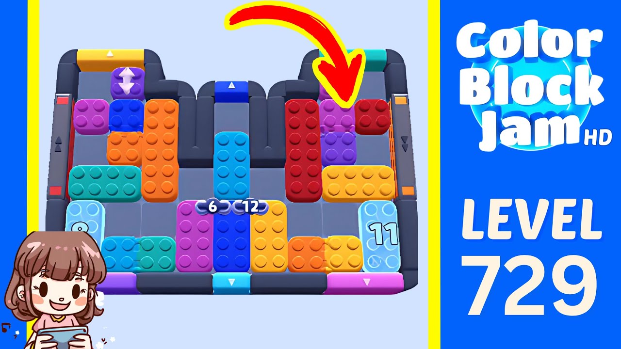 Color Block Jam Level 729 Solution Walkthrough