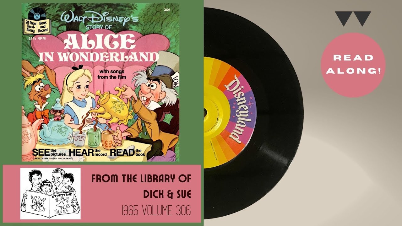Alice in Wonderland (1977) | Disneyland Little Long-Playing Record 306 | Read-Along Vinyl Record