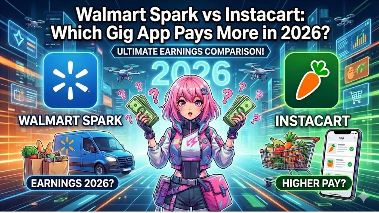 Walmart Spark против Instacart: какое приложение для подработки платит больше в 2026 году?