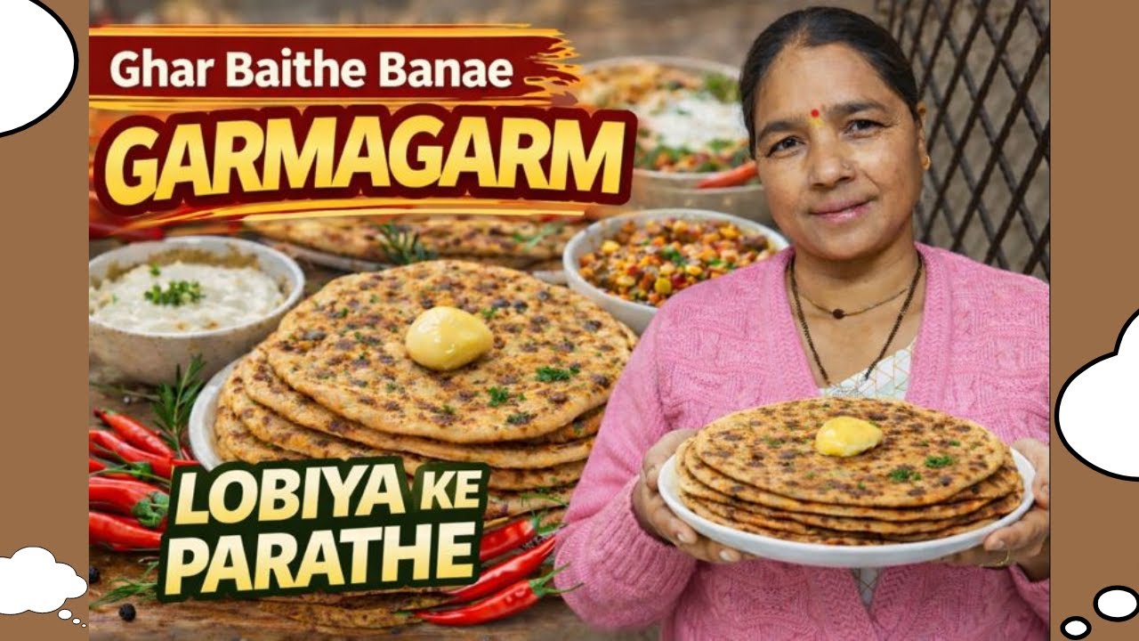Paratha | Ghar baithe banae garmagarm Lobiya ke Parathe 