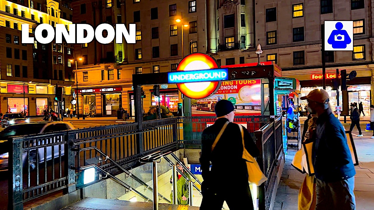 Central London After Dark | Oxford Street to Tottenham Court Road Night Walk [4K]
