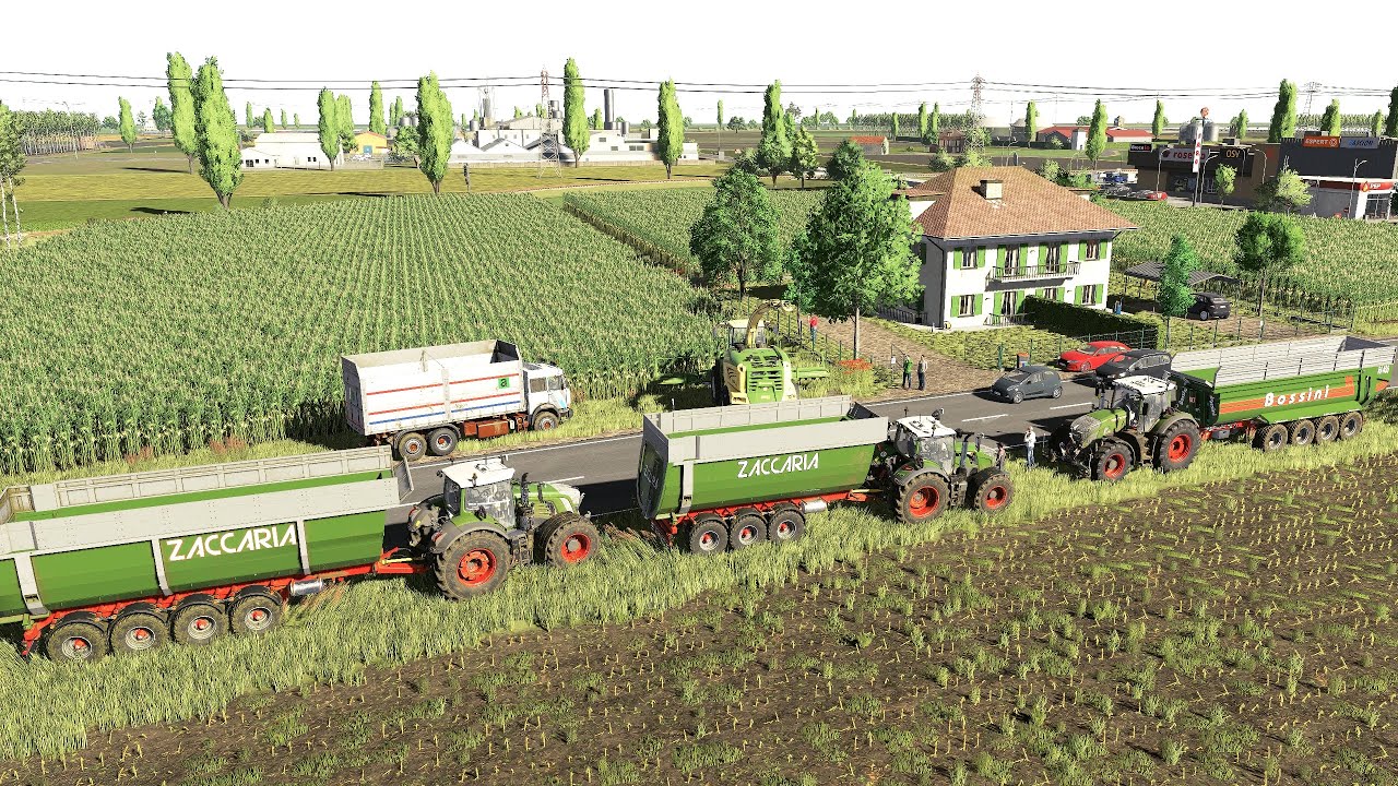 FS25 corn silage in Polesine with Autodrive helpers 🇮🇹 (pt2) 