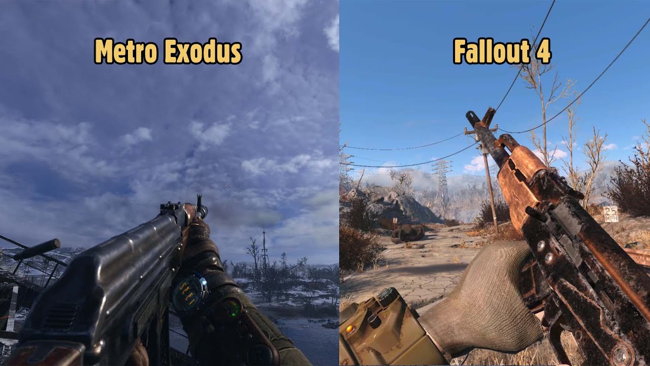 Metro Exodus vs Fallout 4 Weapon Comparison