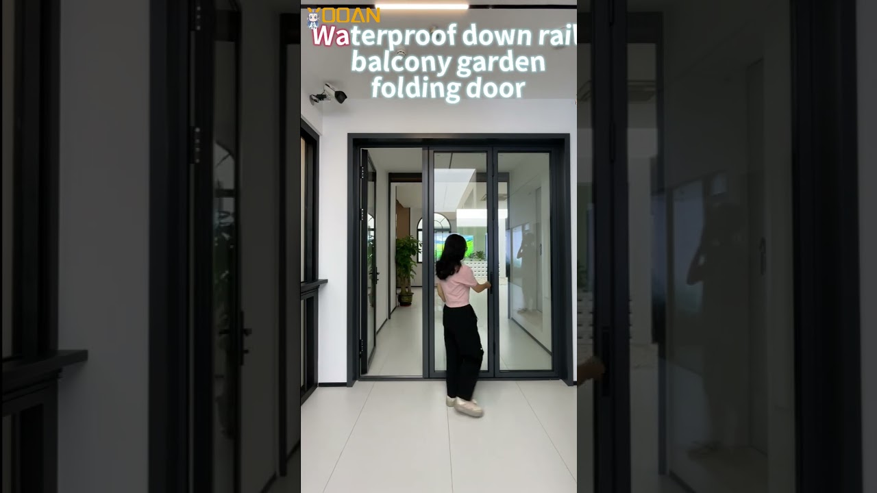 Waterproof down rail balcony garden folding door