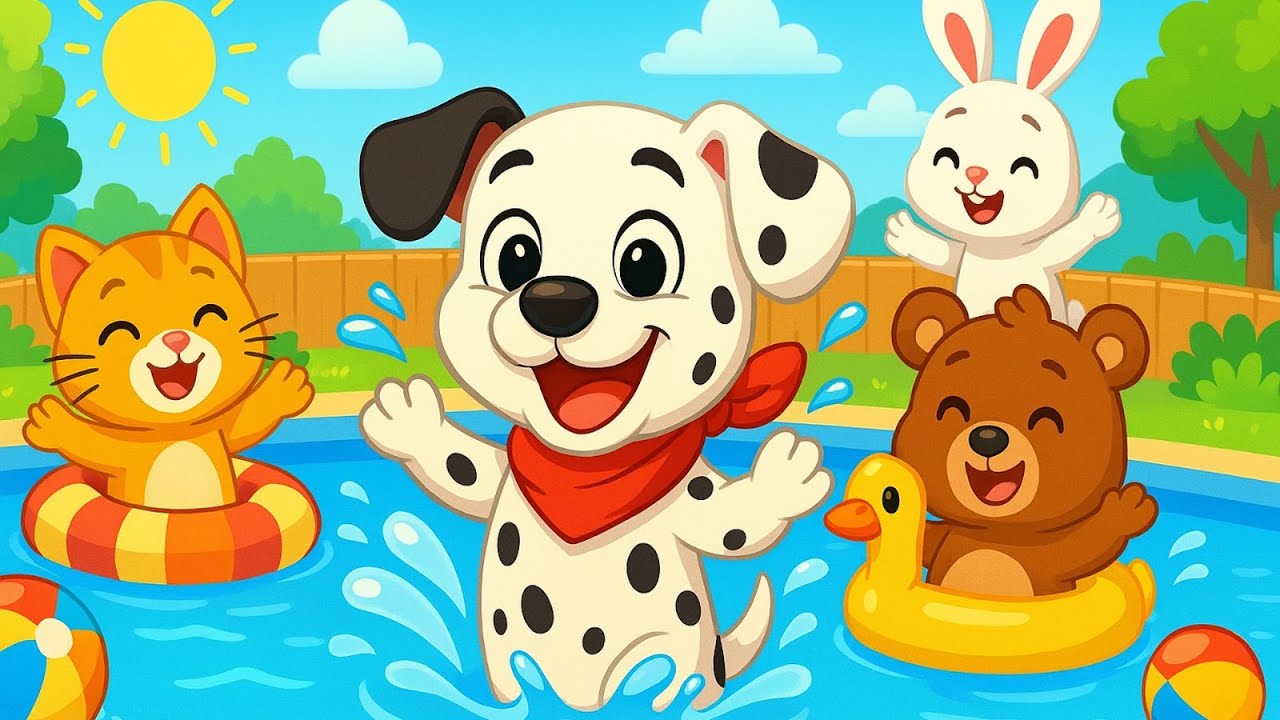¡Chapoteando en el agua!🐶☀️💧
