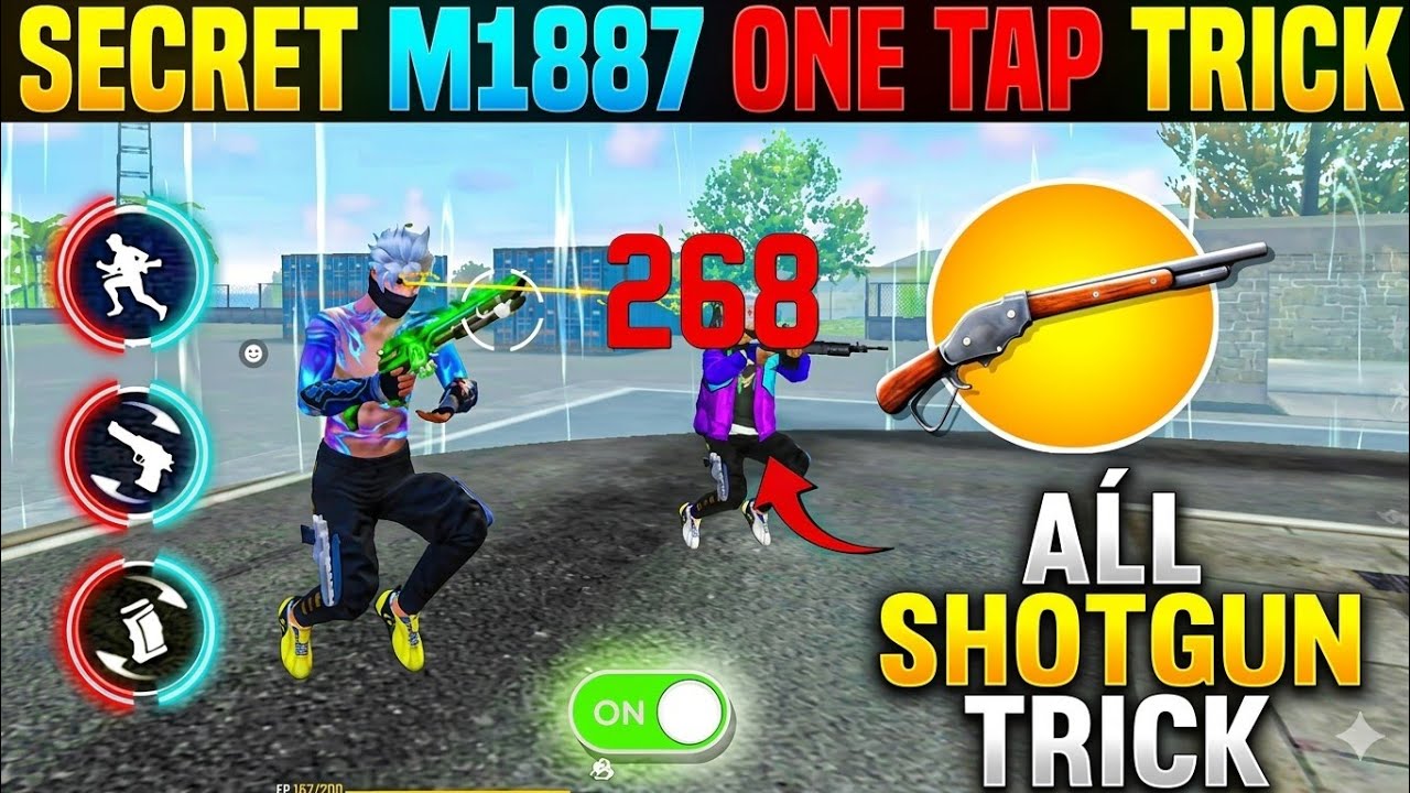 Shotgun Headshot Trick 2026 | M1887 Headshot Trick | Free Fire Me Headshot Kaise Mare | Khuni Gamers