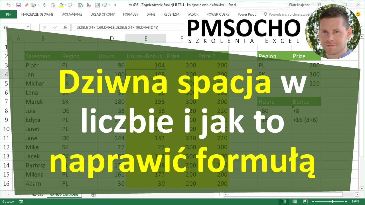 Excel - Poprawianie liczb - tajemnicza spacja PODSTAW, ZNAK, KOD, FRAGMENT.TEKSTU [odc.794]