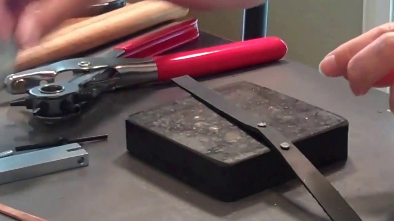 Using Crystal Rivets on Leather and Metal
